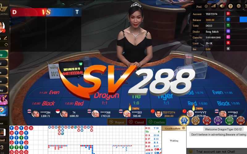 DG Live Casino đối tác SV288