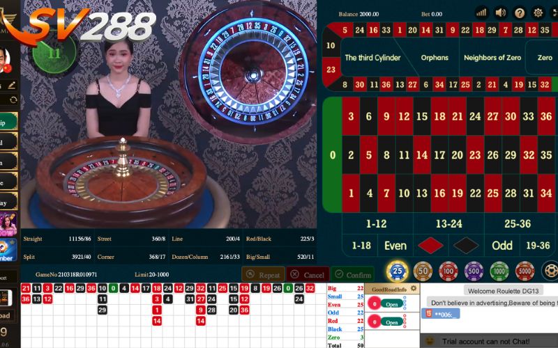 Thế mạnh của DG Live Casino SV288